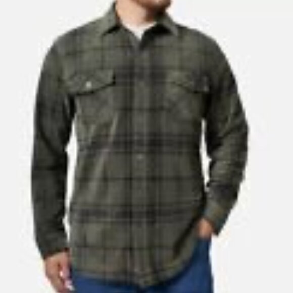 Freedom Foundry Dry Goods Men's Grizzly Flex Green/Black Plaid Fleece - Medium - Picture 1 of 4